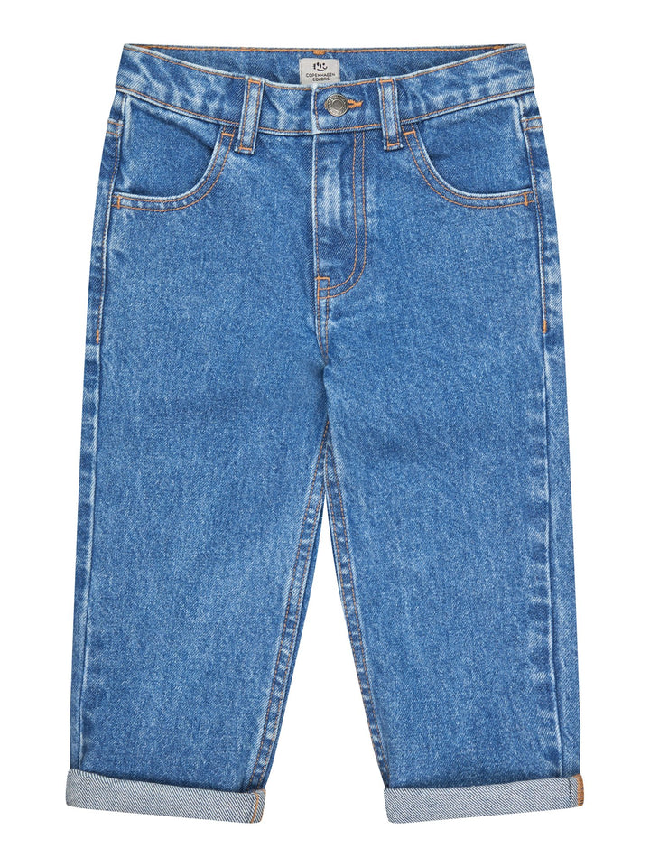 ØKOLOGISKE JUNIOR JEANS - NORMAL PASFORM - INDIGO BLUE WASHED