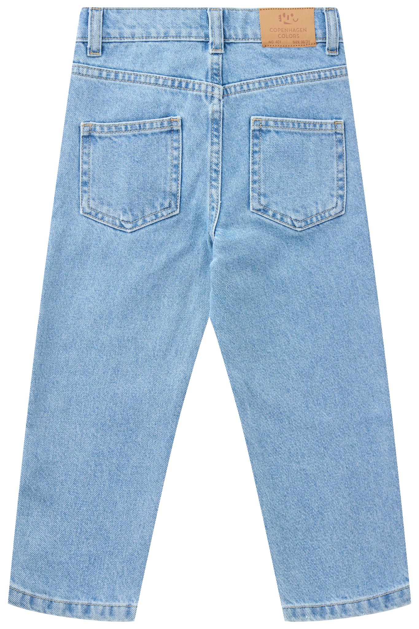 ØKOLOGISKE JUNIOR JEANS - NORMAL PASFORM - LT BLUE INDIGO WASHED