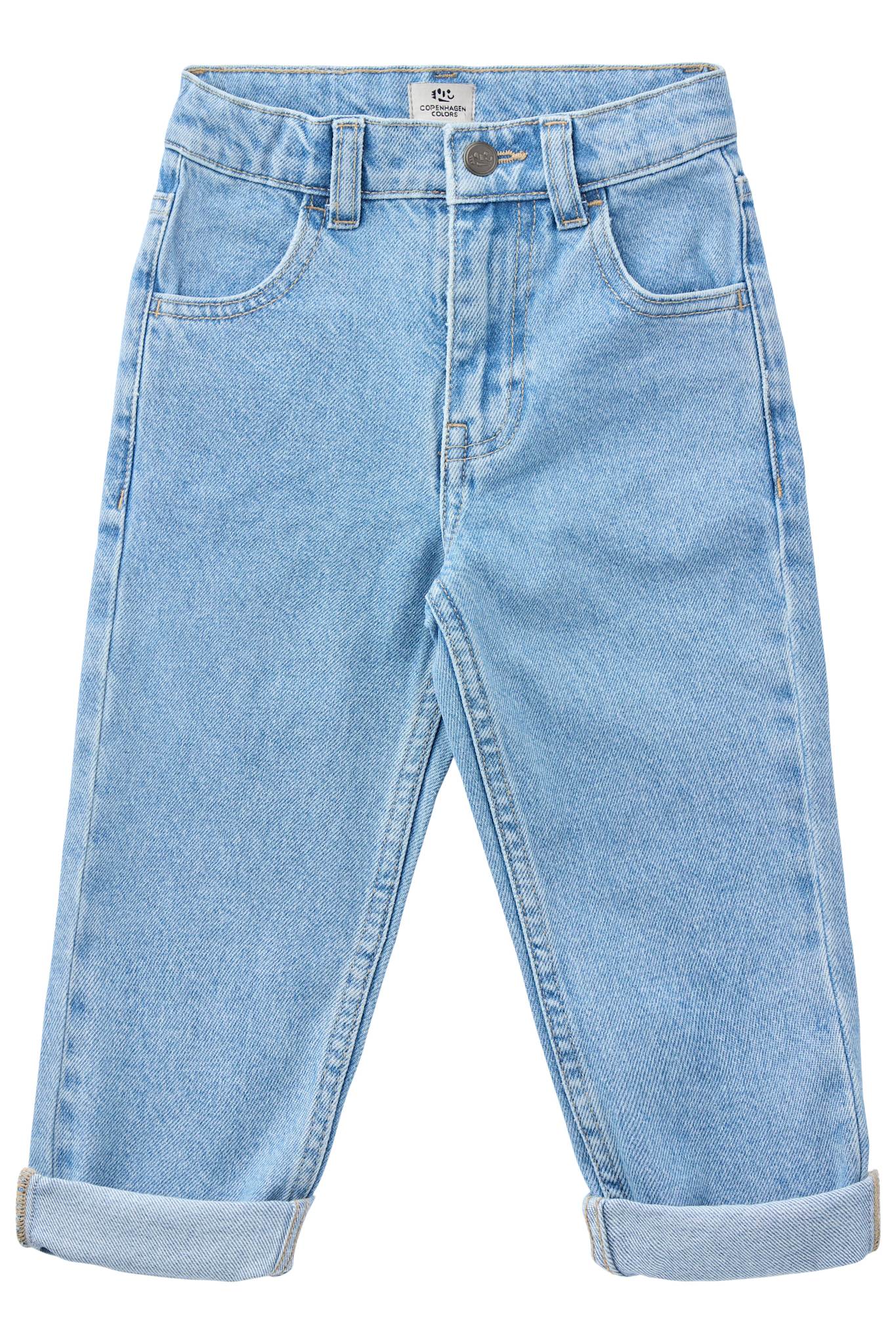 ØKOLOGISKE JUNIOR JEANS - NORMAL PASFORM - LT BLUE INDIGO WASHED