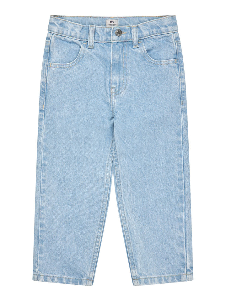 ØKOLOGISKE JUNIOR JEANS - NORMAL PASFORM - LT BLUE INDIGO WASHED