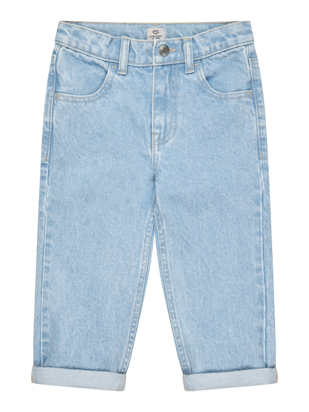 ØKOLOGISKE JUNIOR JEANS - NORMAL PASFORM - LT BLUE INDIGO WASHED