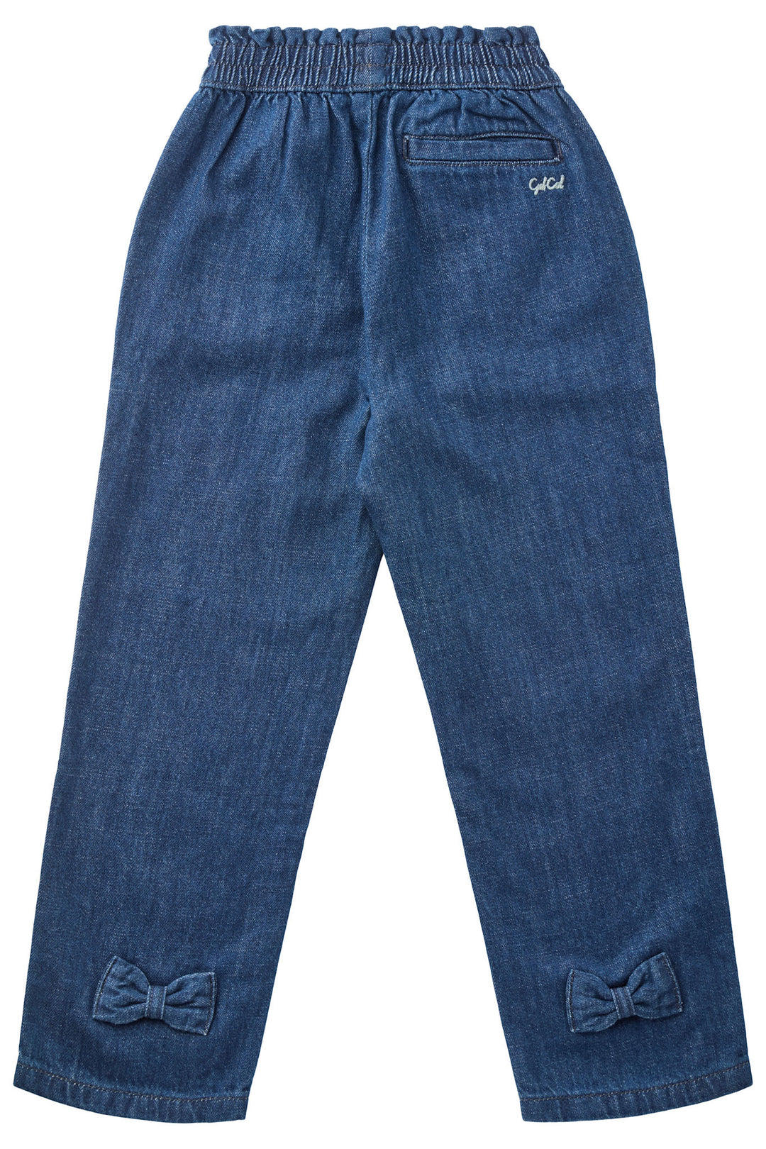 ØKOLOGISKE CHINOS MED SLØJFE - DARK INDIGO BLUE WASHED