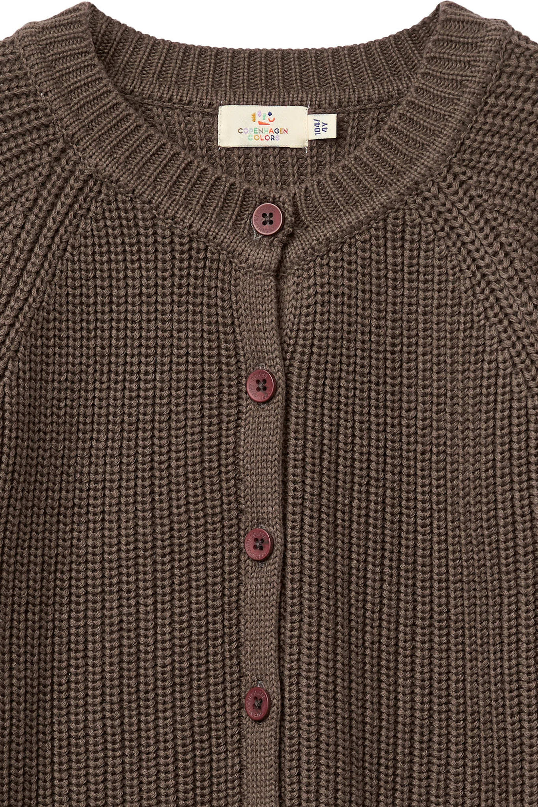 KLASSISK STRIKKET CARDIGAN - DK BROWN