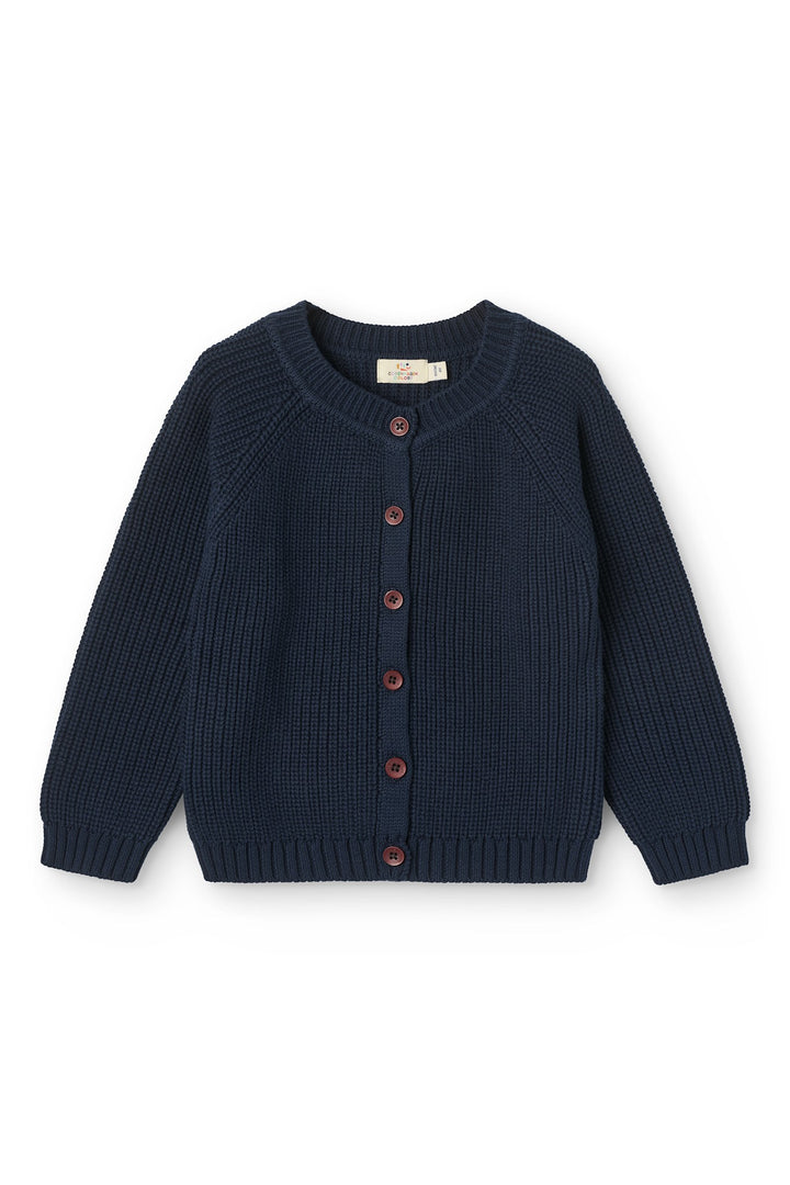 Klassisk rib Cardigan - Navy