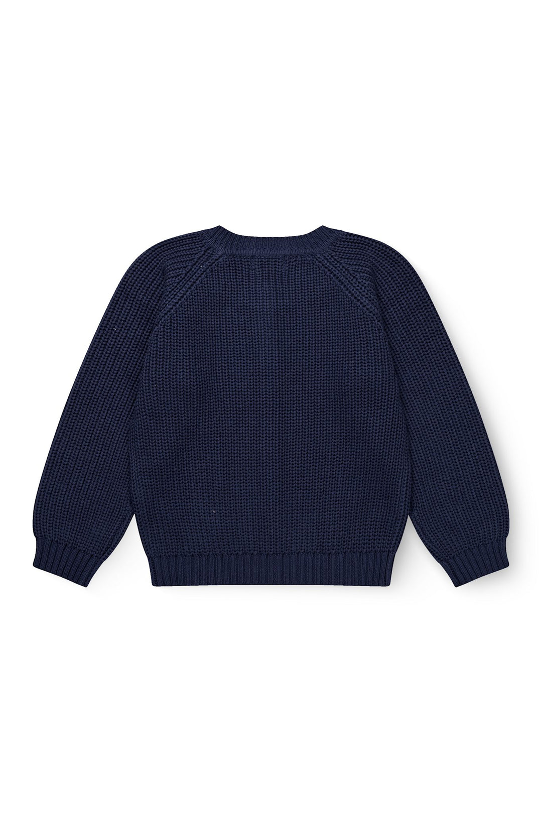 KLASSISK STRIKKET CARDIGAN - NAVY