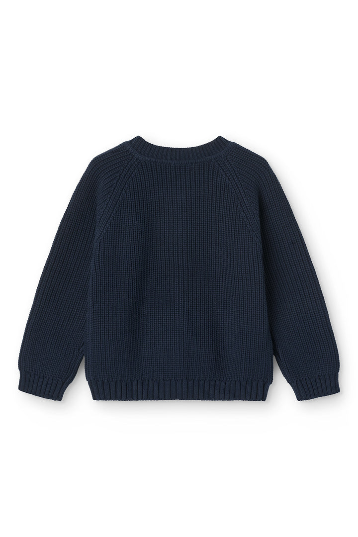 Klassisk rib Cardigan - Navy