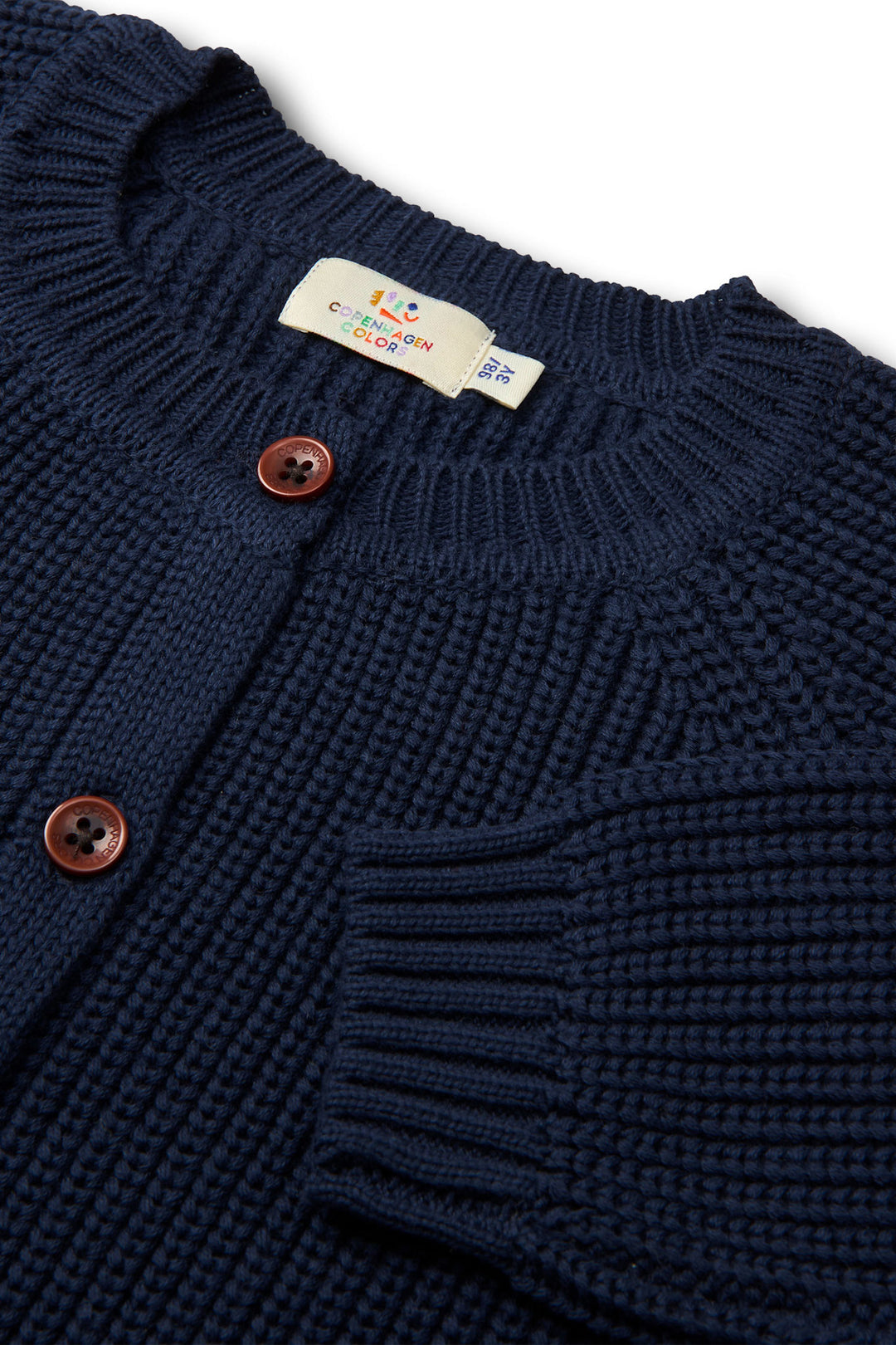 KLASSISK STRIKKET CARDIGAN - NAVY