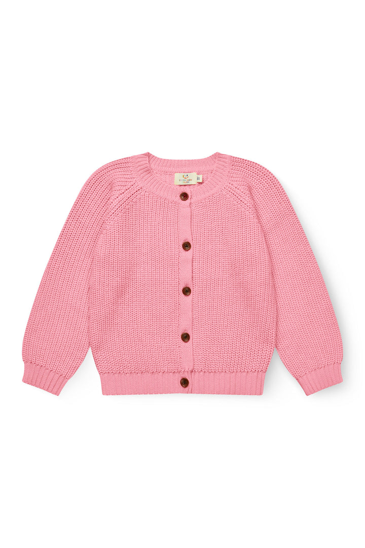 KLASSISK STRIKKET CARDIGAN - PINK