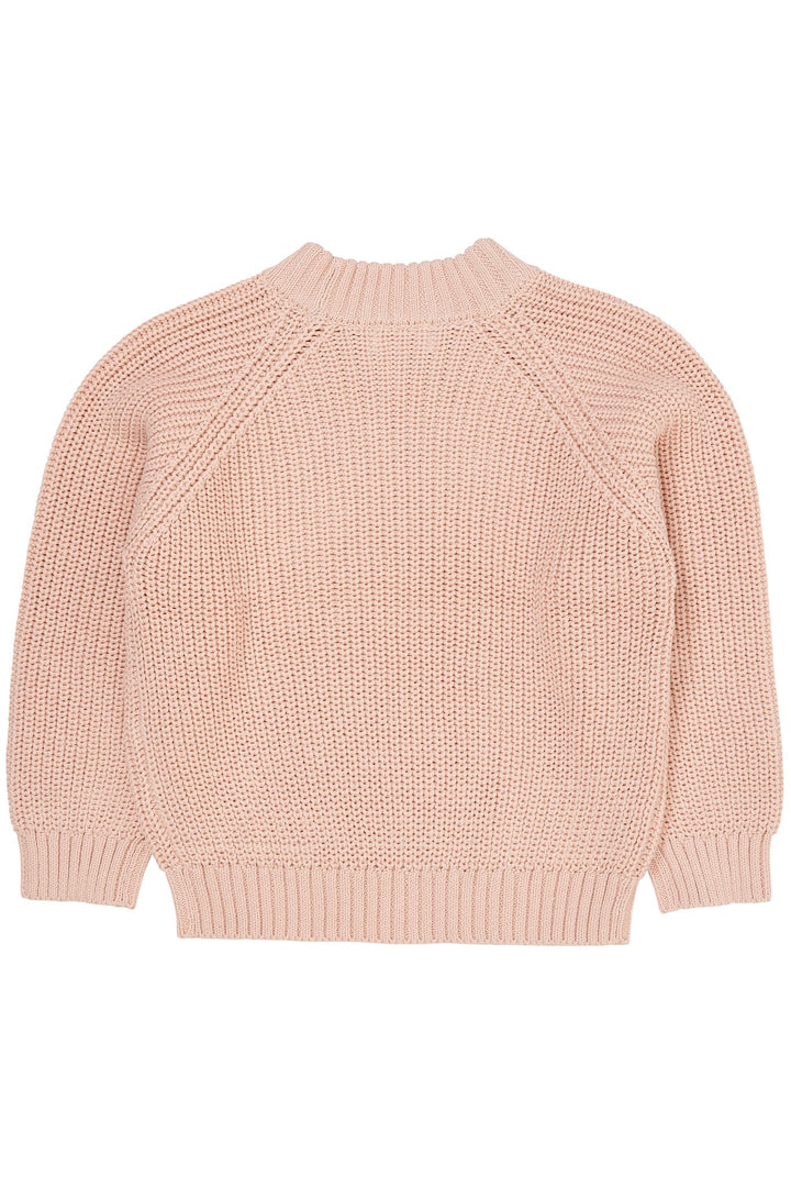 KLASSISK STRIKKET BLUSE - DUSTY ROSE