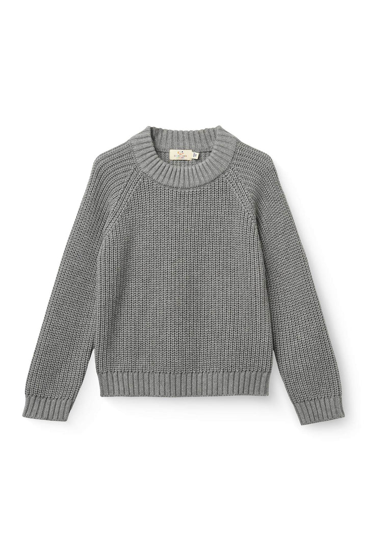 Klassisk rib Sweater - Grey Mel.