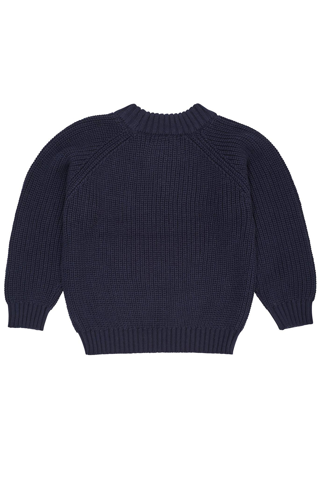 KLASSISK STRIKKET BLUSE - NAVY