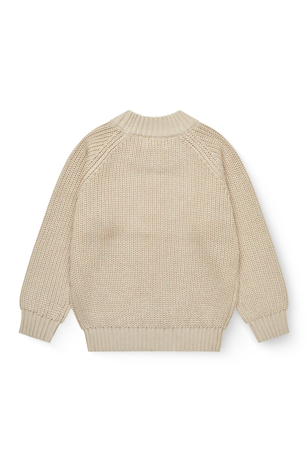 KLASSISK STRIKKET BLUSE - SAND