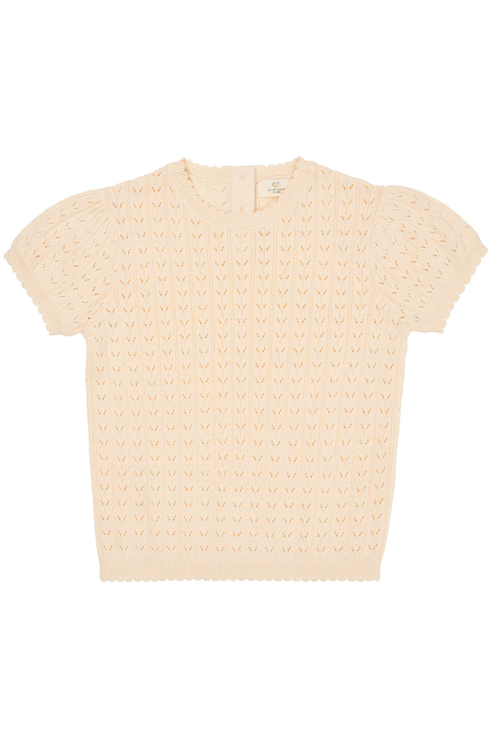 POINTELLE BLUSE - CREAM