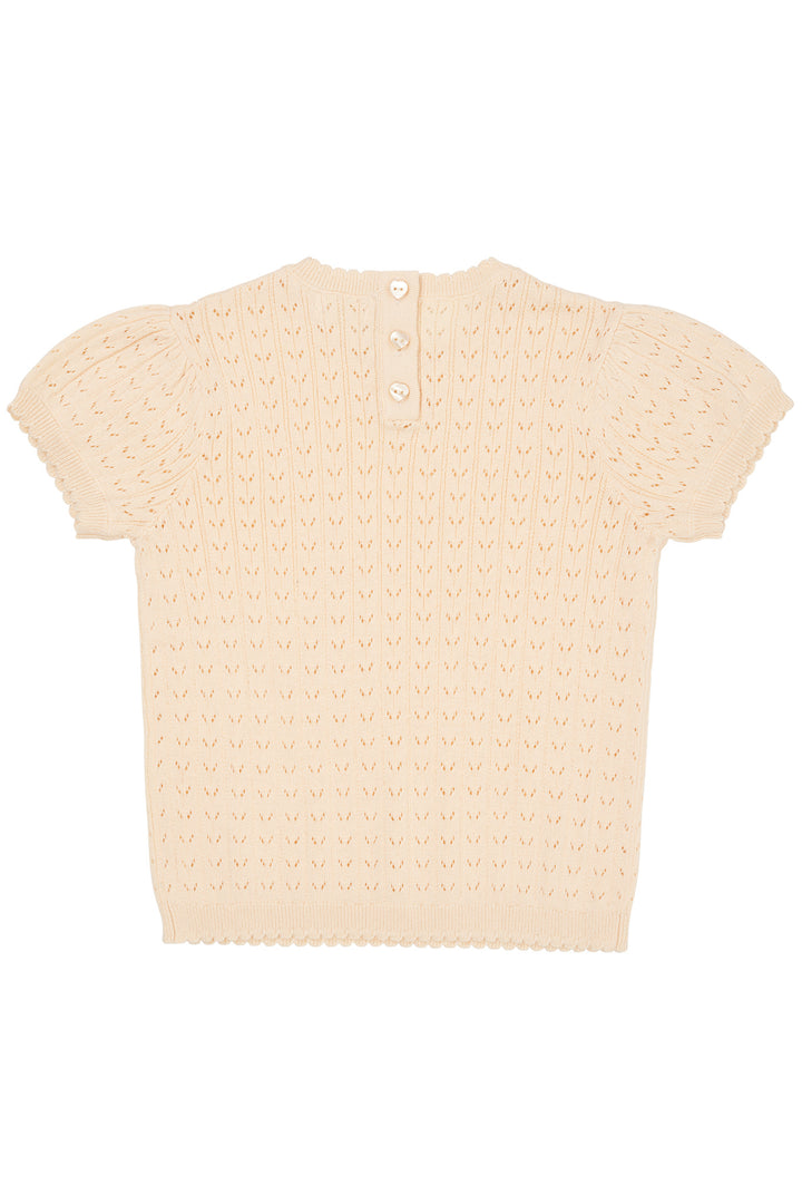 POINTELLE BLUSE - CREAM