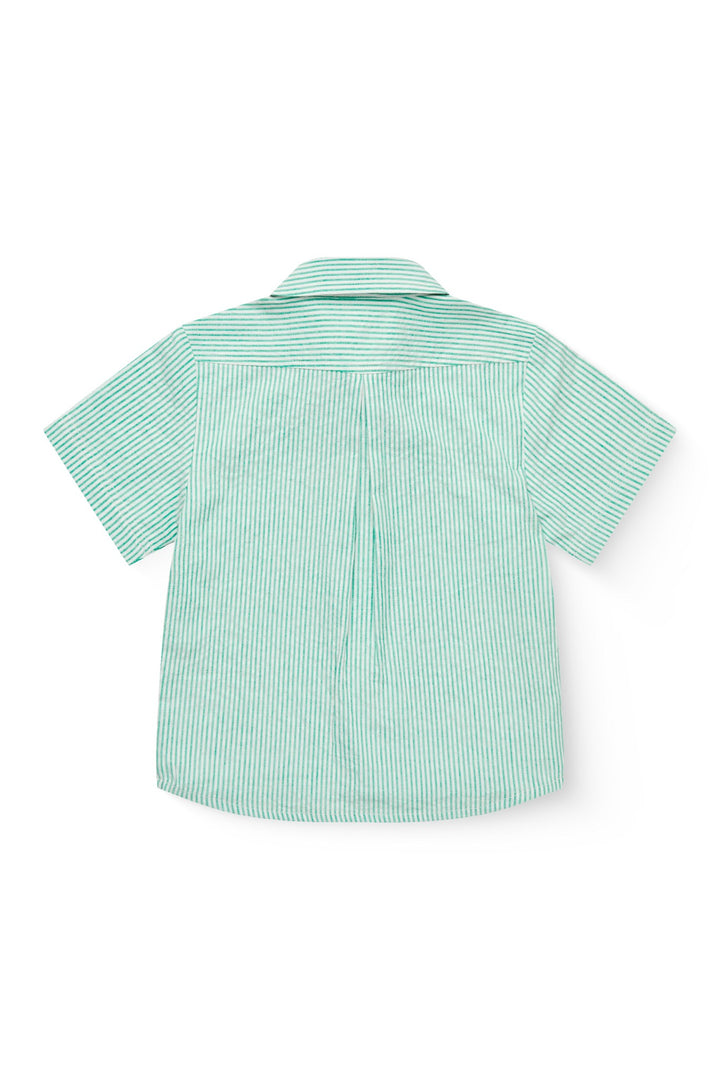 BÆK OG BØGLE BLUSE - SHARP GREEN W CREAM STRIPE