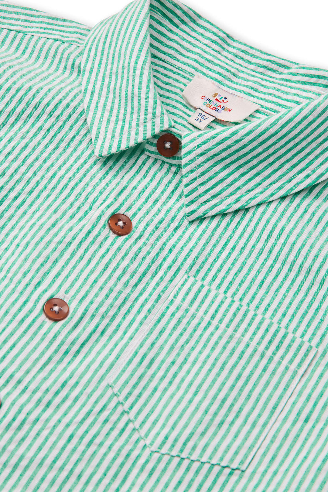 BÆK OG BØGLE BLUSE - SHARP GREEN W CREAM STRIPE