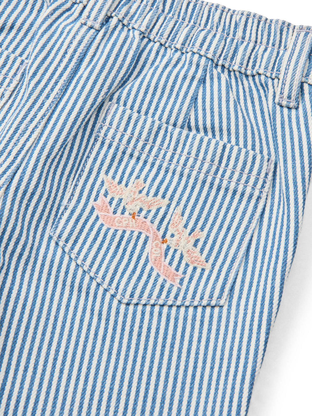 STRIBET DENIM BUKS M BRODERI - DENIM BLUE STRIPE
