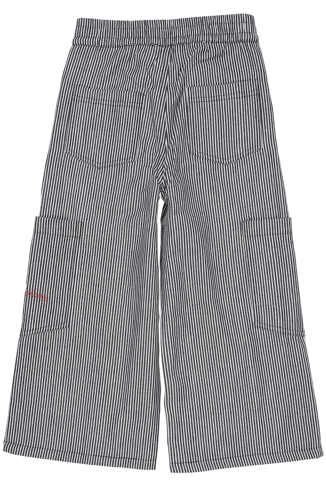 STRIBET LØSE BUKSER - NAVY STRIPE