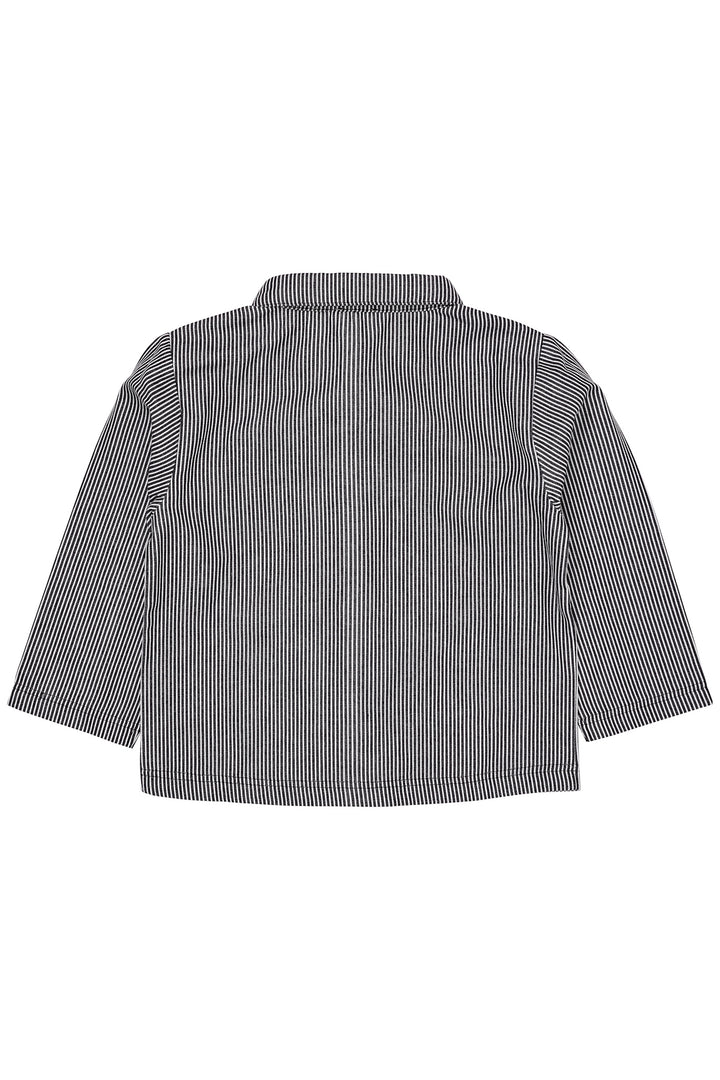 STRIBET TWILL JAKKE - NAVY STRIPE