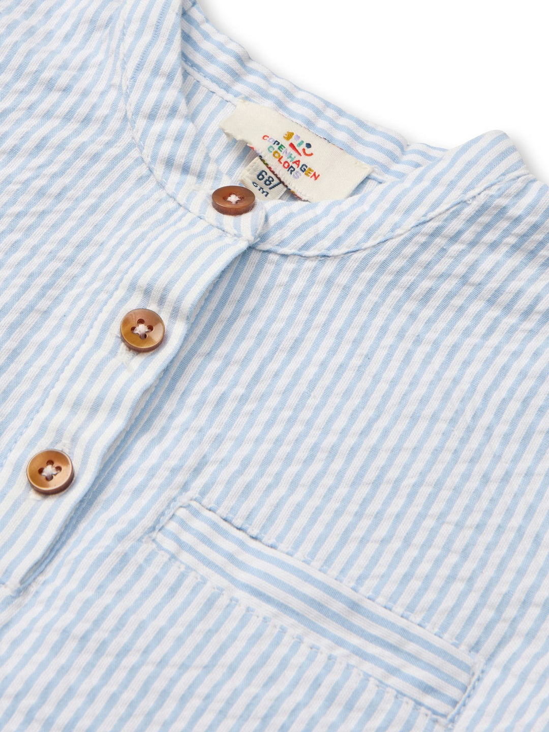BÆK AND BØLGE BABY SET - SKY BLUE W CREAM STRIPE