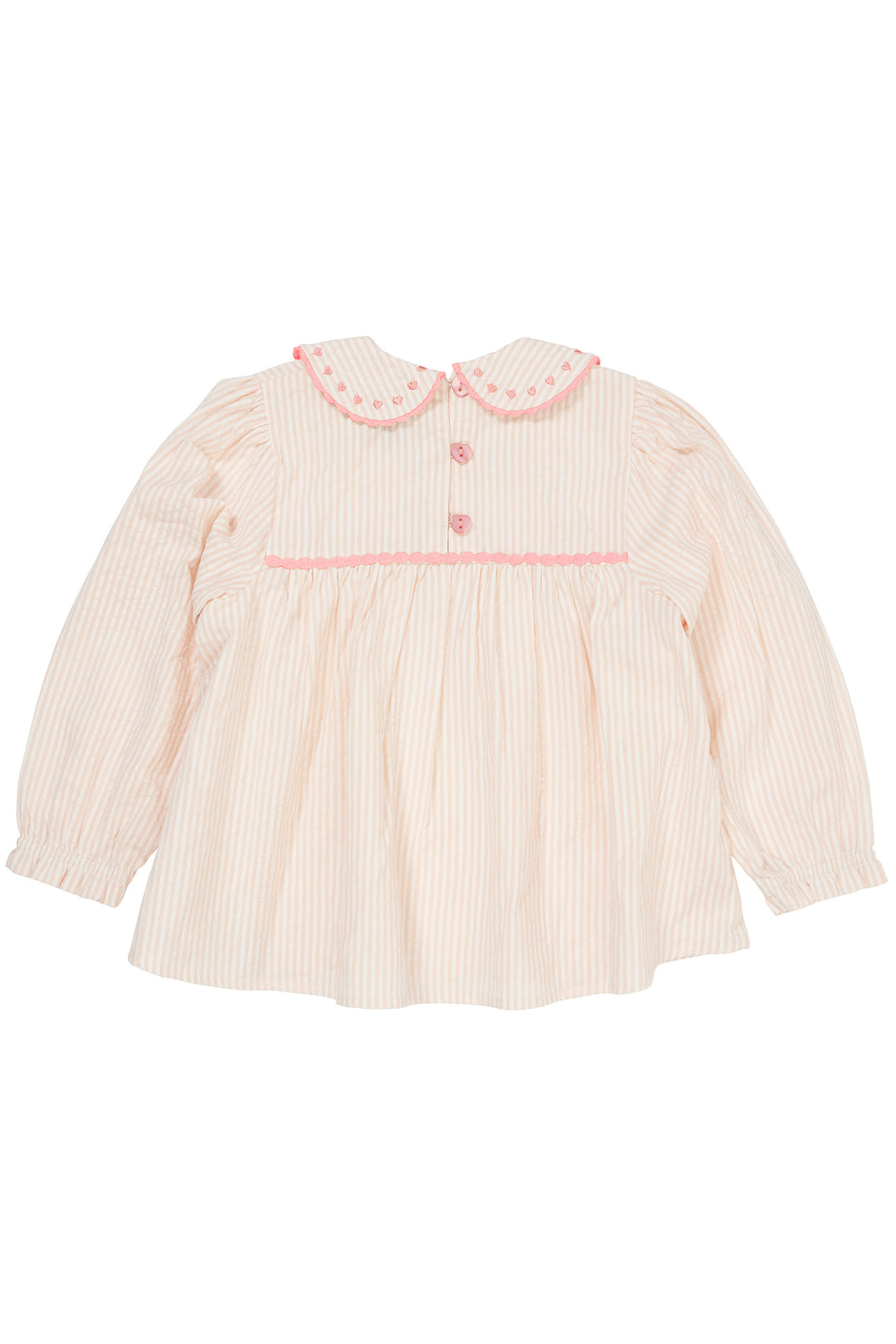 TUNIKA M. HJERTER - DUSTY ROSE W CREAM STRIPE W PINK