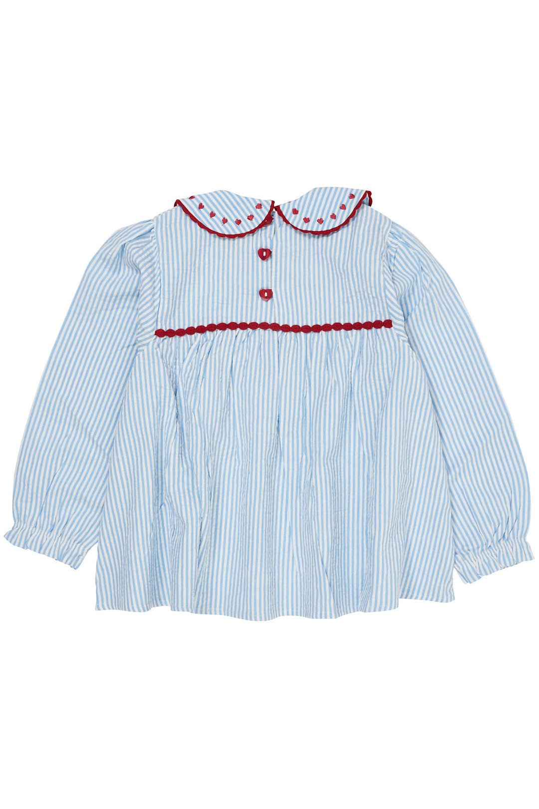 TUNIKA M. HJERTER - SKY BLUE W CREAM STRIPE W BERRY