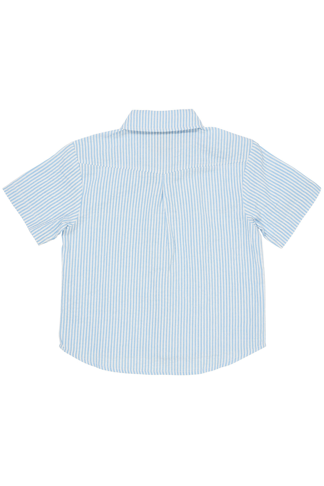 BÆK OG BØGLE BLUSE - SKY BLUE W CREAM STRIPE