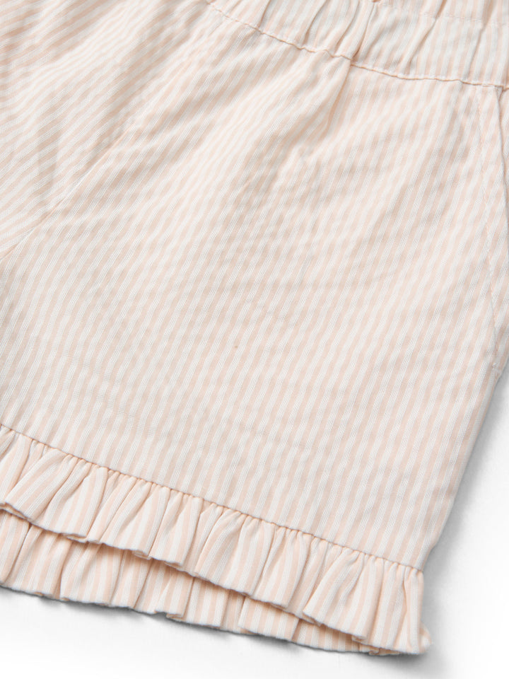BÆK OG BØLGE SHORTS - DUSTY ROSE W CREAM STRIPE