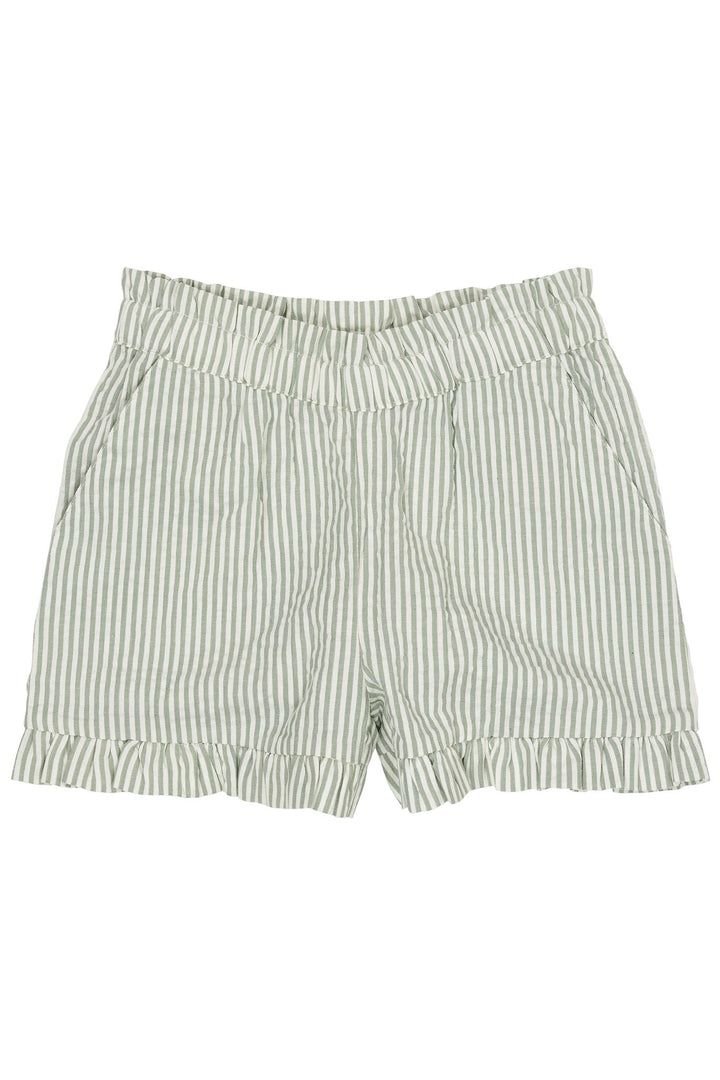 BÆK OG BØLGE SHORTS - GREEN W CREAM STRIPE
