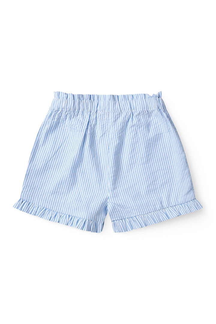BÆK OG BØLGE SHORTS - SKY BLUE W CREAM STRIPE