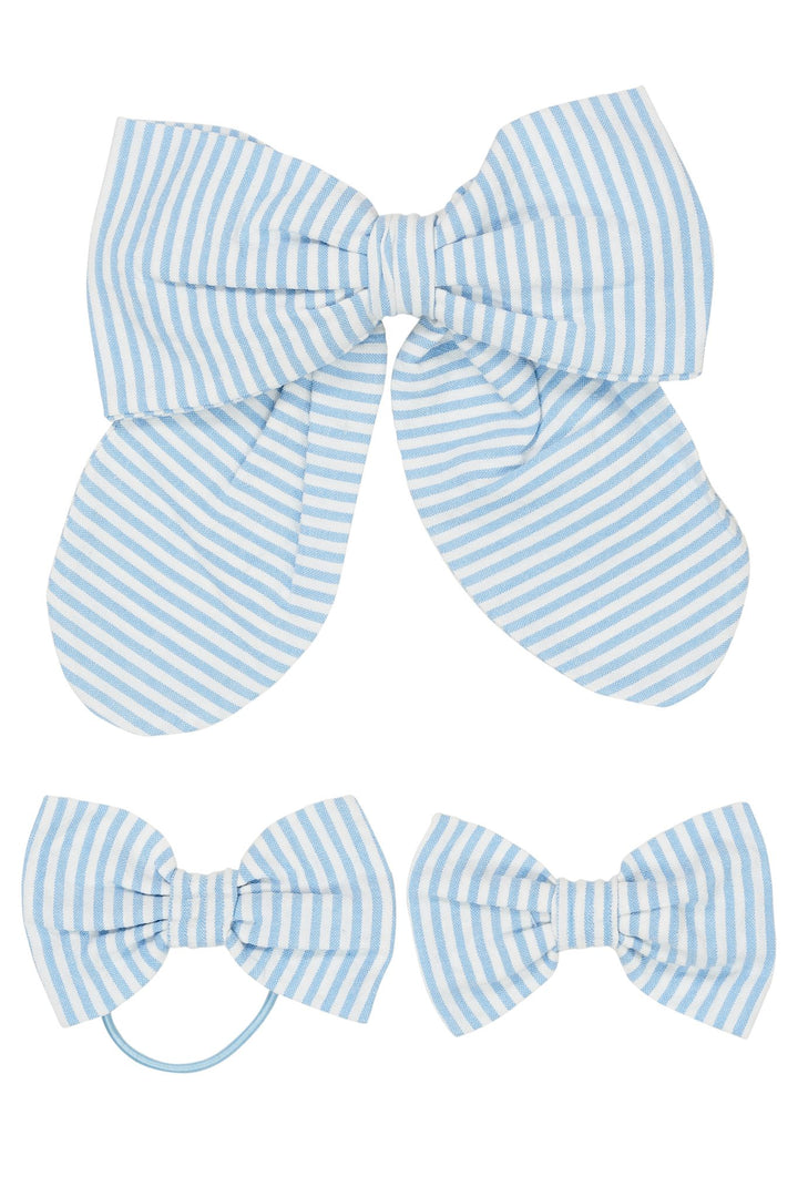 BÆK OG BØLGE HÅRPYNT - SKY BLUE W CREAM STRIPE