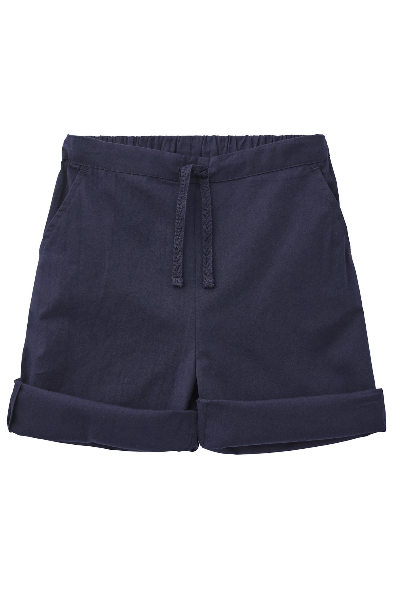 POPLIN SHORTS M. BINDEBÅND - NAVY