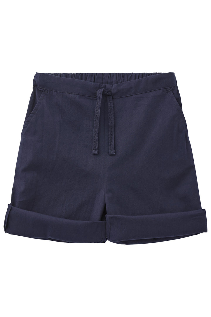 POPLIN SHORTS M. BINDEBÅND - NAVY