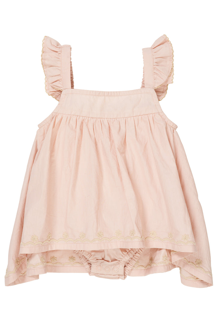 POPLIN KJOLE - DUSTY ROSE