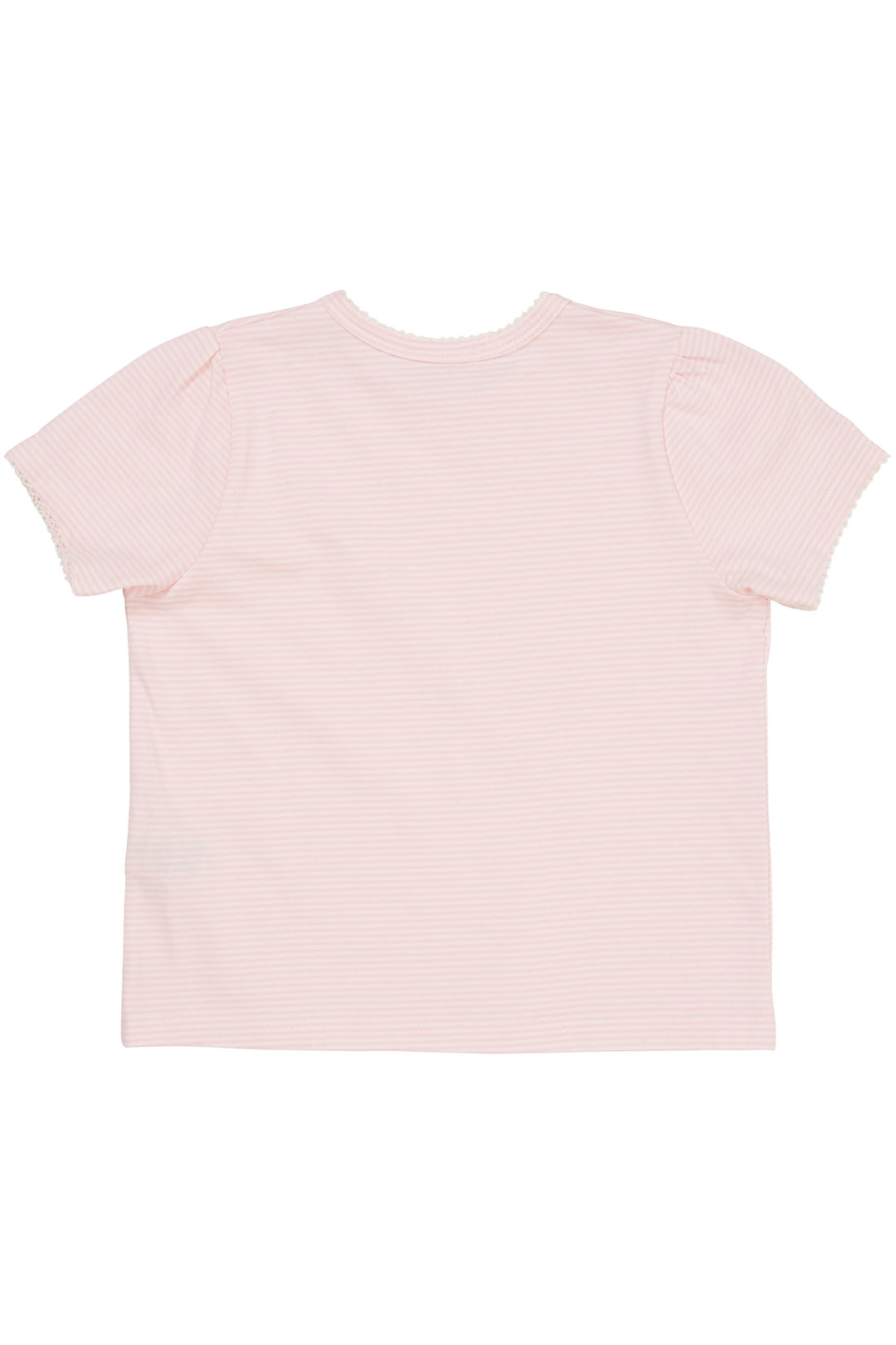 STRIBET T-SHIRT M. FLÆSE ÆRMER - BALLERINA/CREAM STRIPE