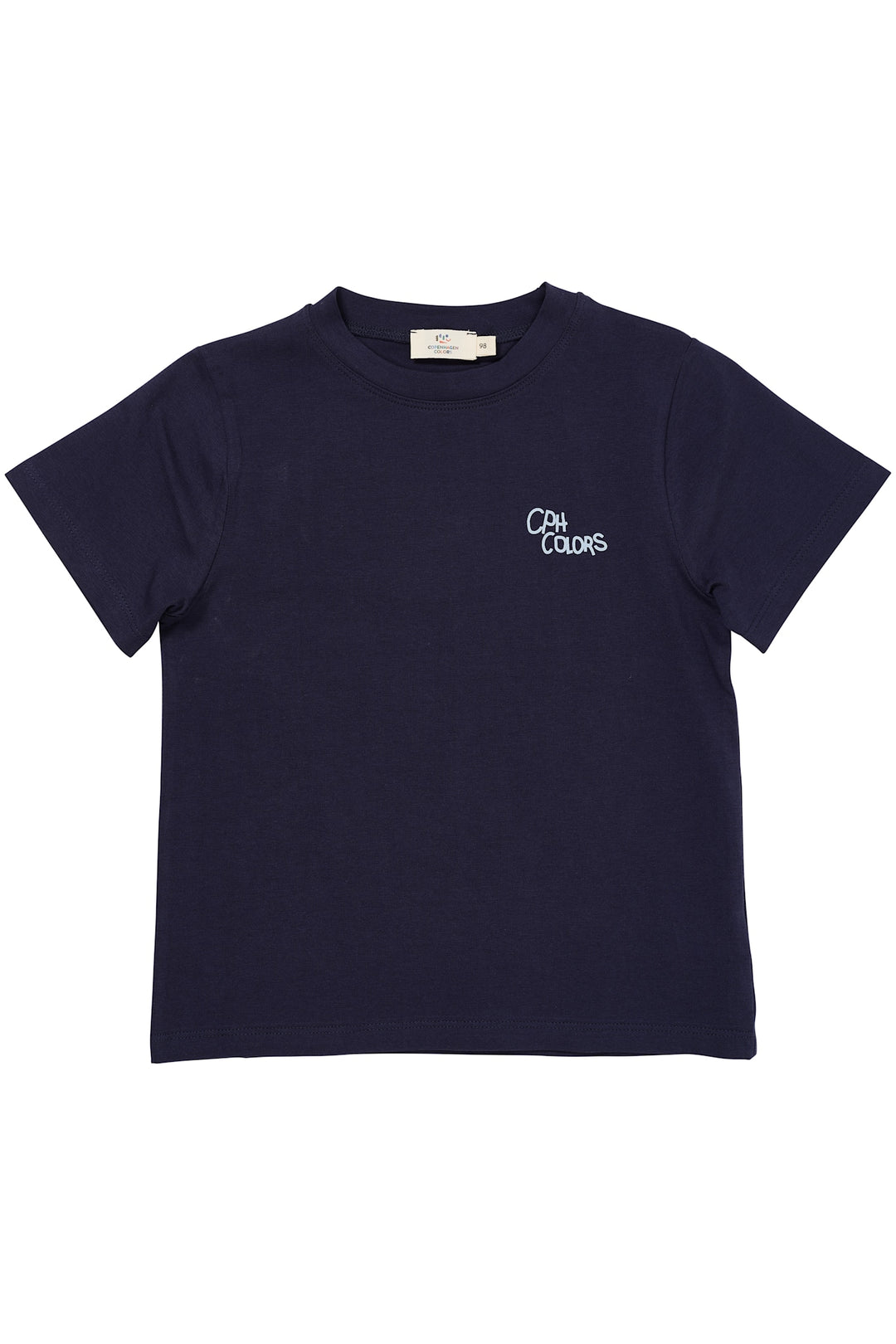 T-SHIRT MED PRINT OG BRODERI - NAVY STINGRAY