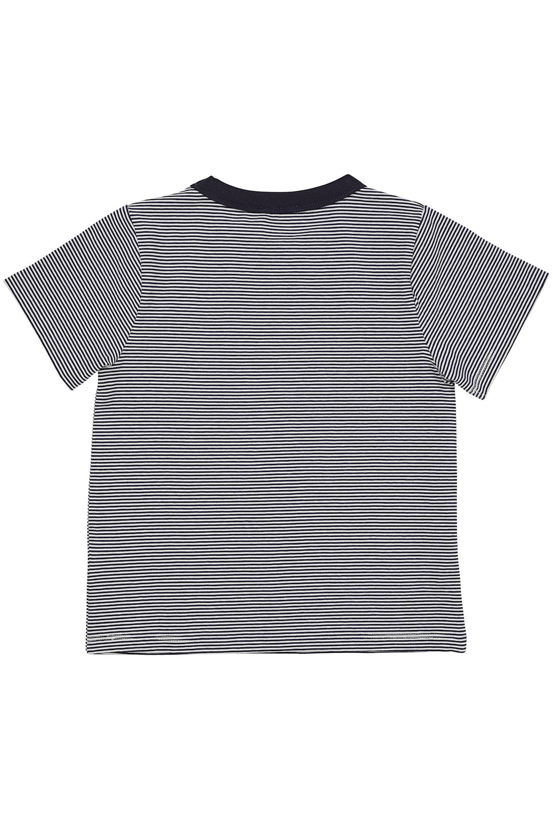 STRIBET T-SHIRT - NAVY/CREAM STRIPE