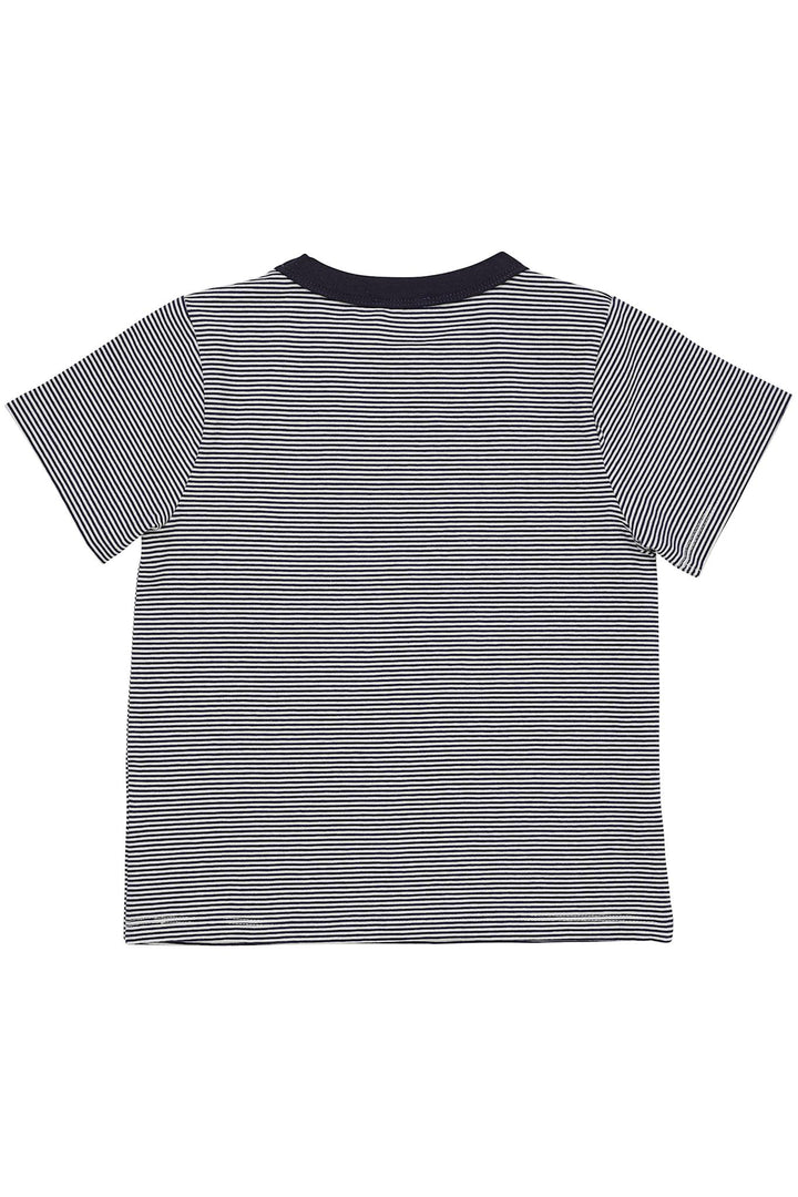 STRIBET T-SHIRT - NAVY/CREAM STRIPE