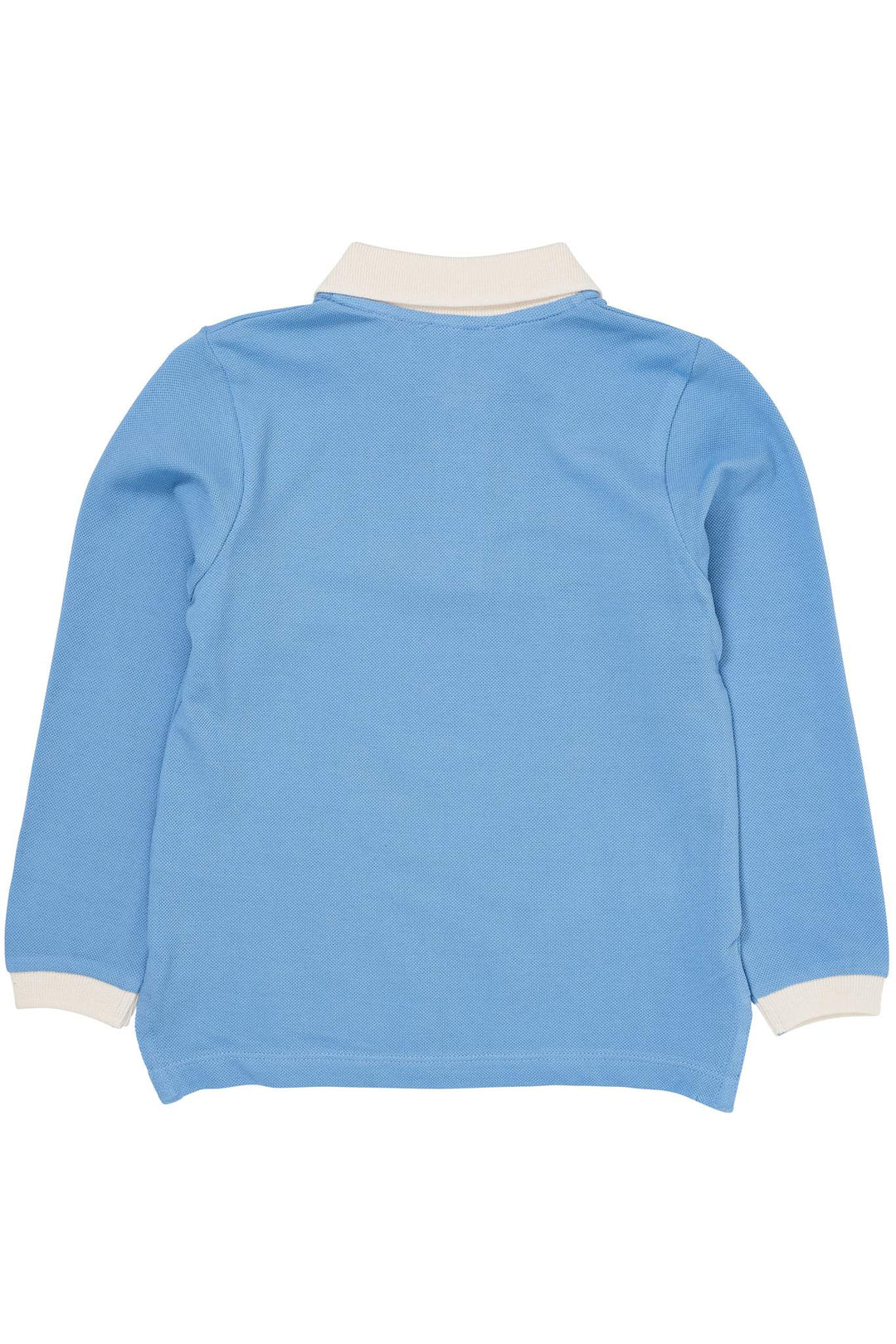 PIQUE POLO BLUSE M. LANGE ÆRMER - SKY BLUE COMB