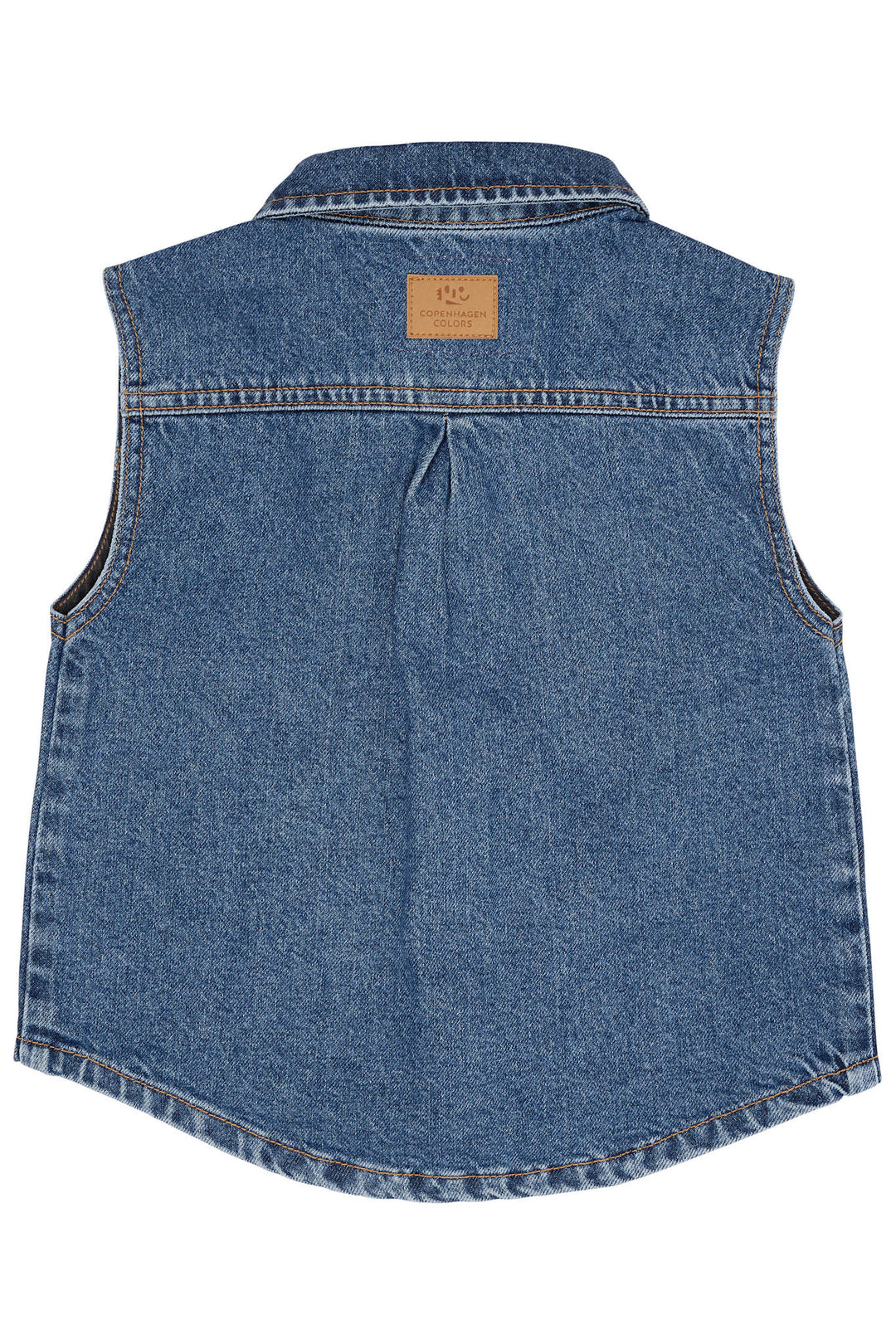 ORGANIC BOYISH DENIM VEST - INDIGO BLUE WASHED