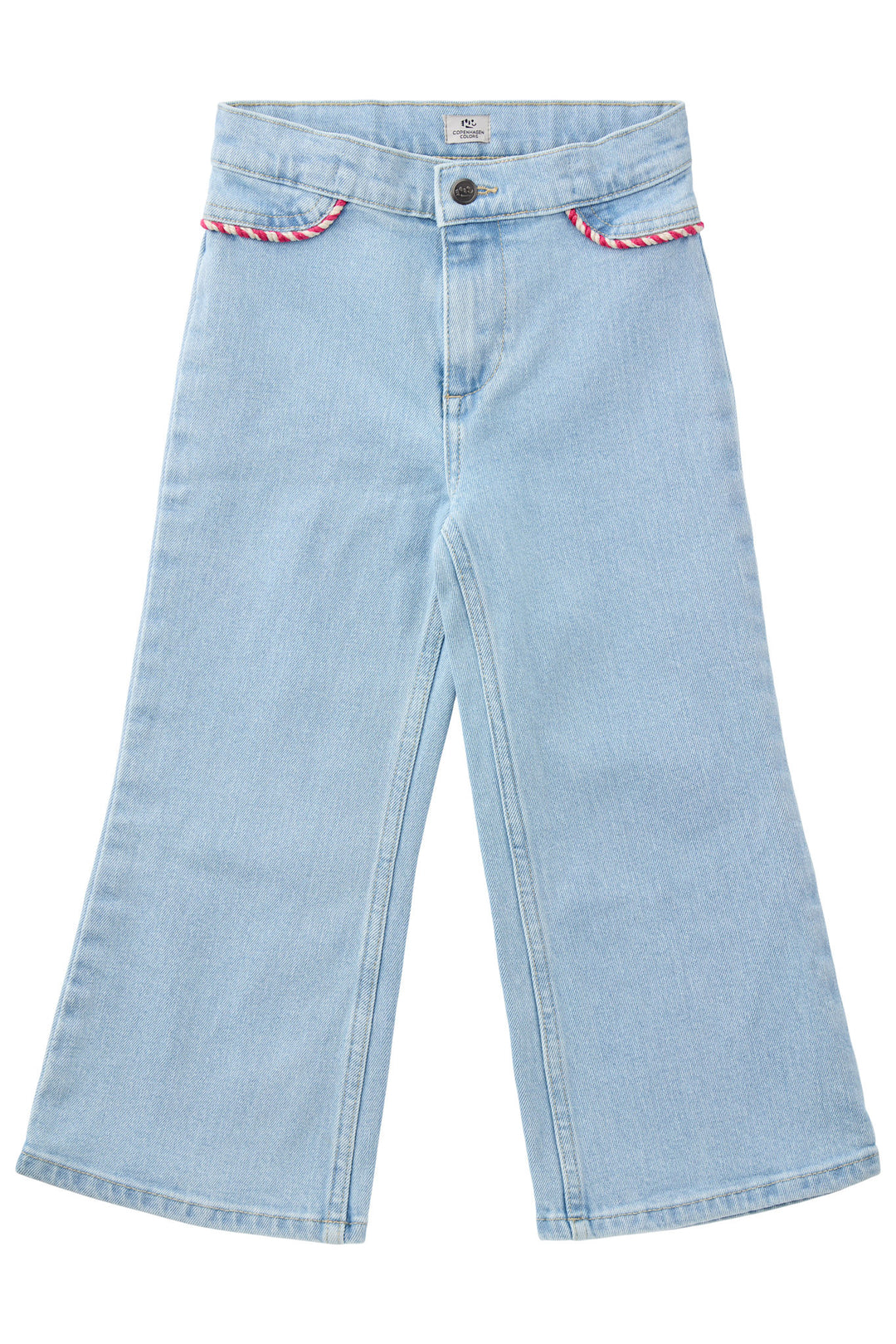 DENIM BUKSER MED REB - LT BLUE INDIGO WASHED