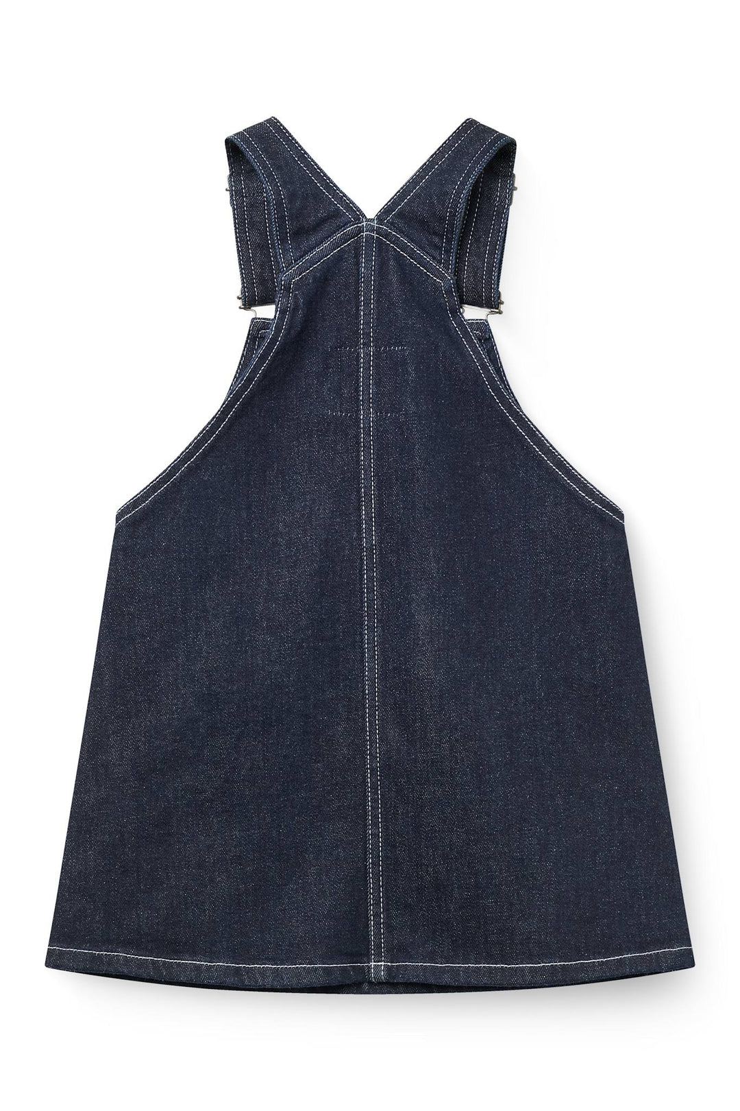 Økologisk Denim Spencerkjole m. Hjert - Raw Denim