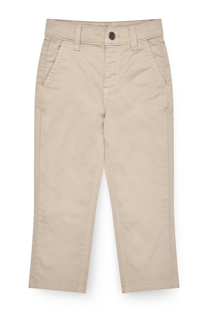 TWILL BUKSER SLIM FIT - BEIGE