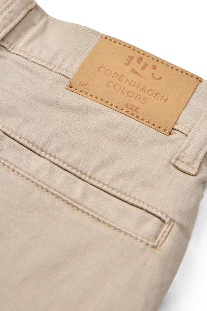 TWILL BUKSER SLIM FIT - BEIGE
