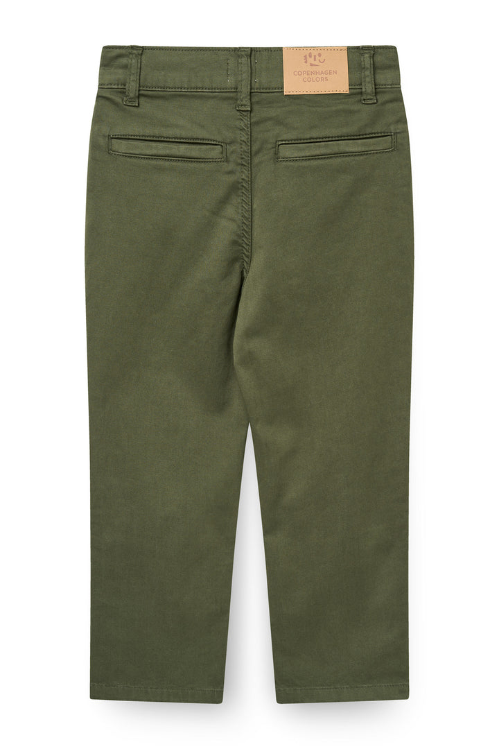 Twill Bukser Slim Fit - Dk. Green