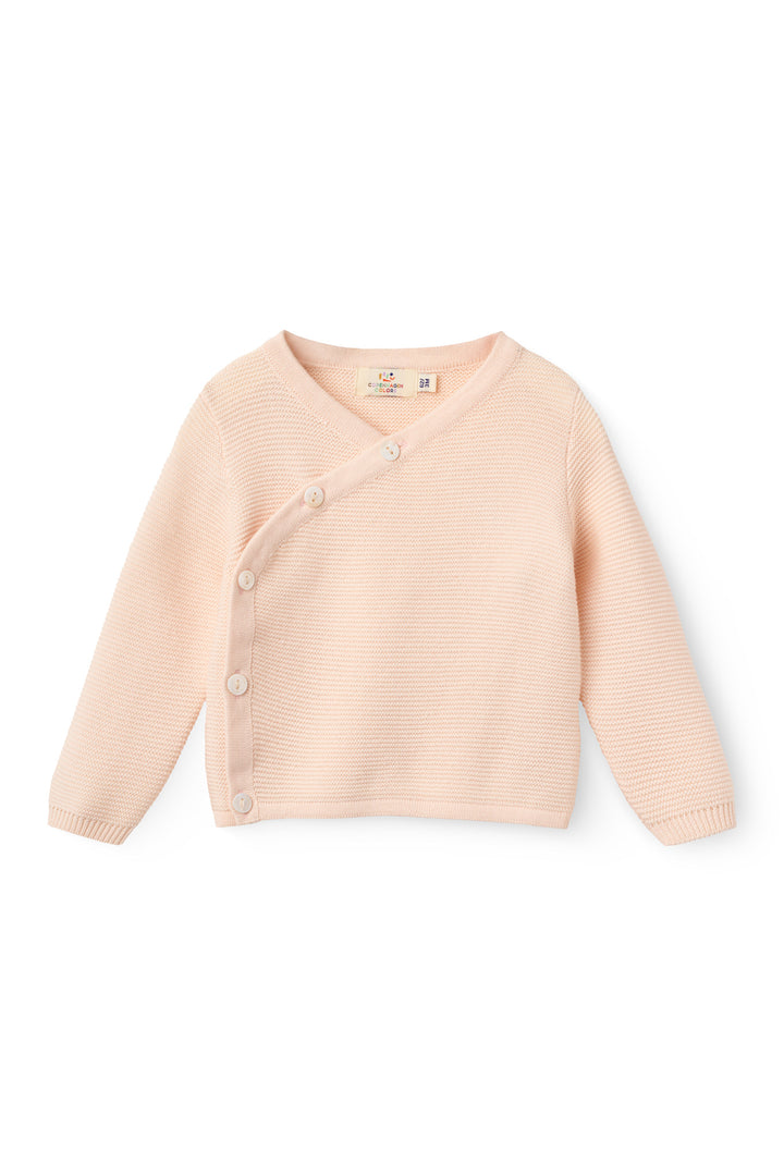 BABY CROSS OVER CARDIGAN - SOFT PINK