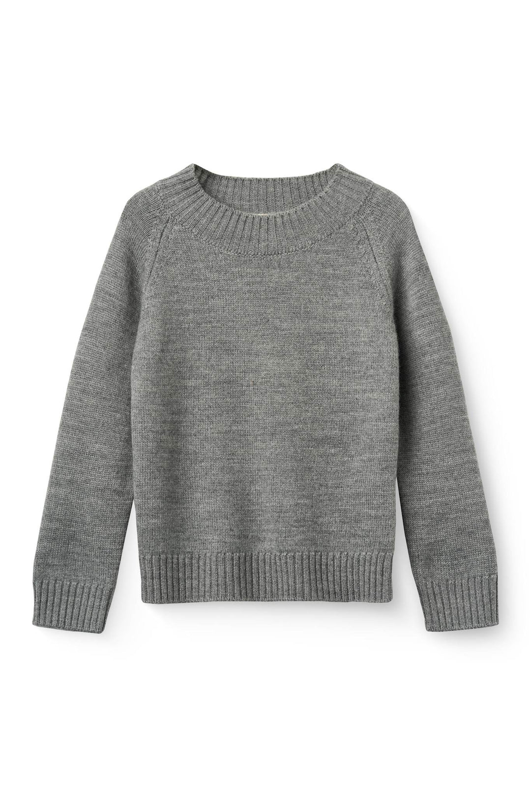 Turtleneck Merinould Trøje - Grey Mel.