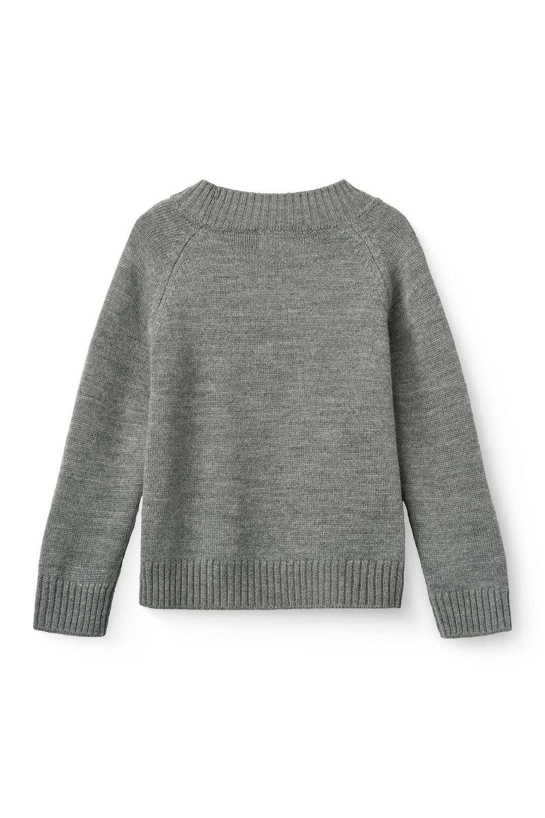 Turtleneck Merinould Trøje - Grey Mel.