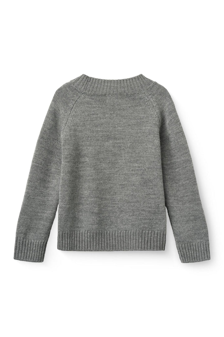 Turtleneck Merinould Trøje - Grey Mel.