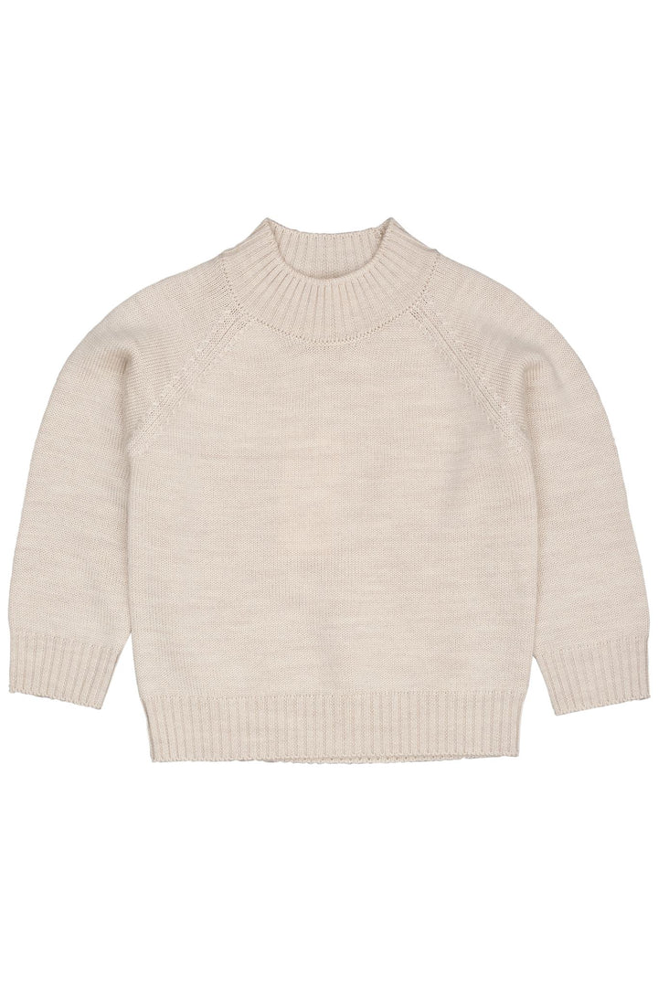 TURTELNECK MERINOULD BLUSE - PALE CREAM MEL.